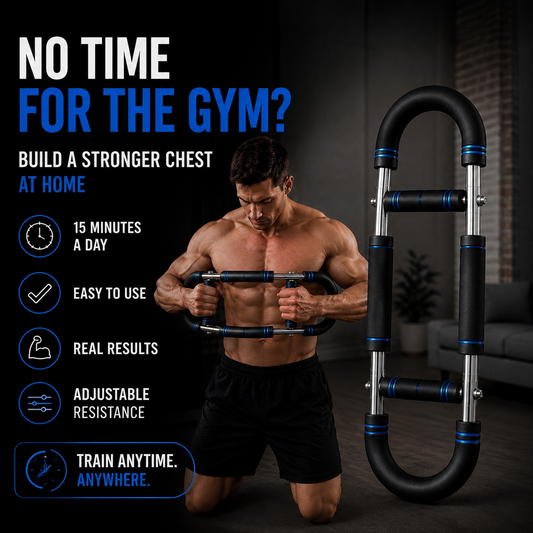 Chest Resistance Trainer – Adjustable 60–140 lbs | Home Gym Upper Body Workout