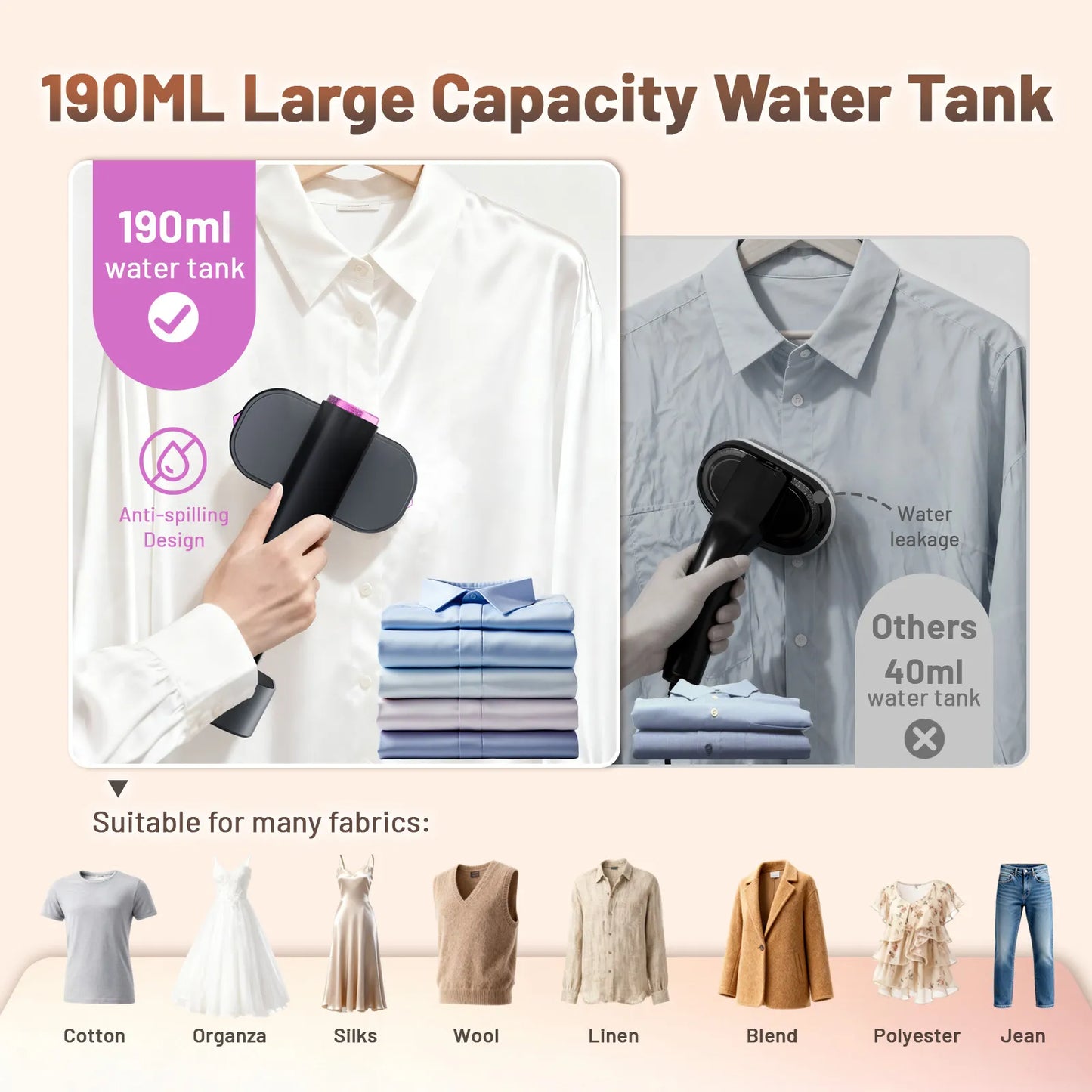 Portable Garment Steamer for Clothes